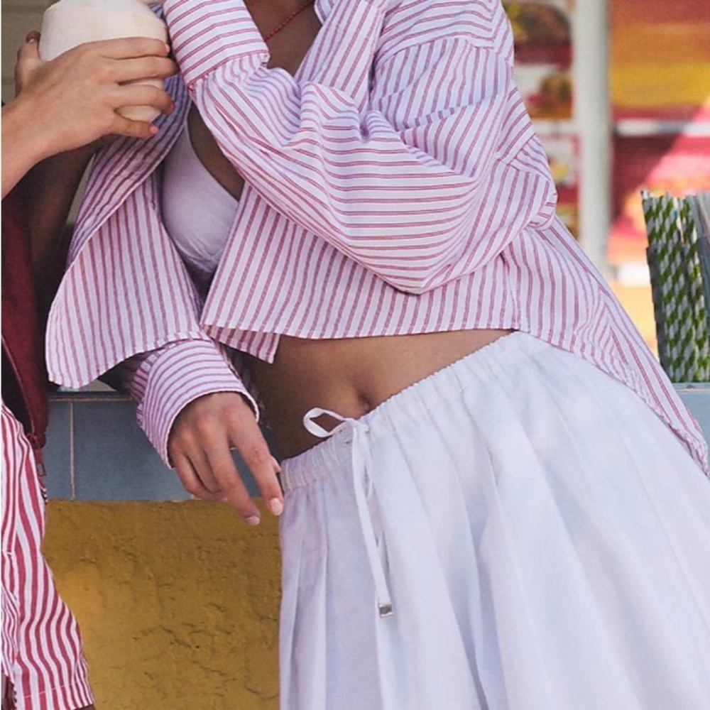 J. Crew Étienne cropped button-up shirt in stripe - Picture 6 of 10
